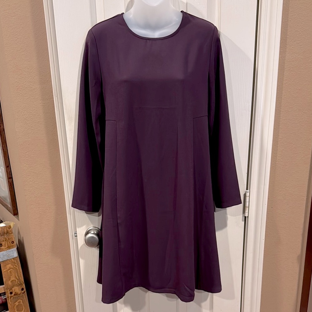 Philosophy burgundy long sleeve Swing Dress. Sz Medium